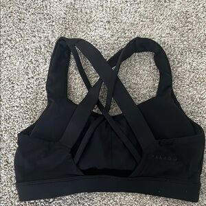 Like new PARAGON Black Strappy Sports Bra in recstretch